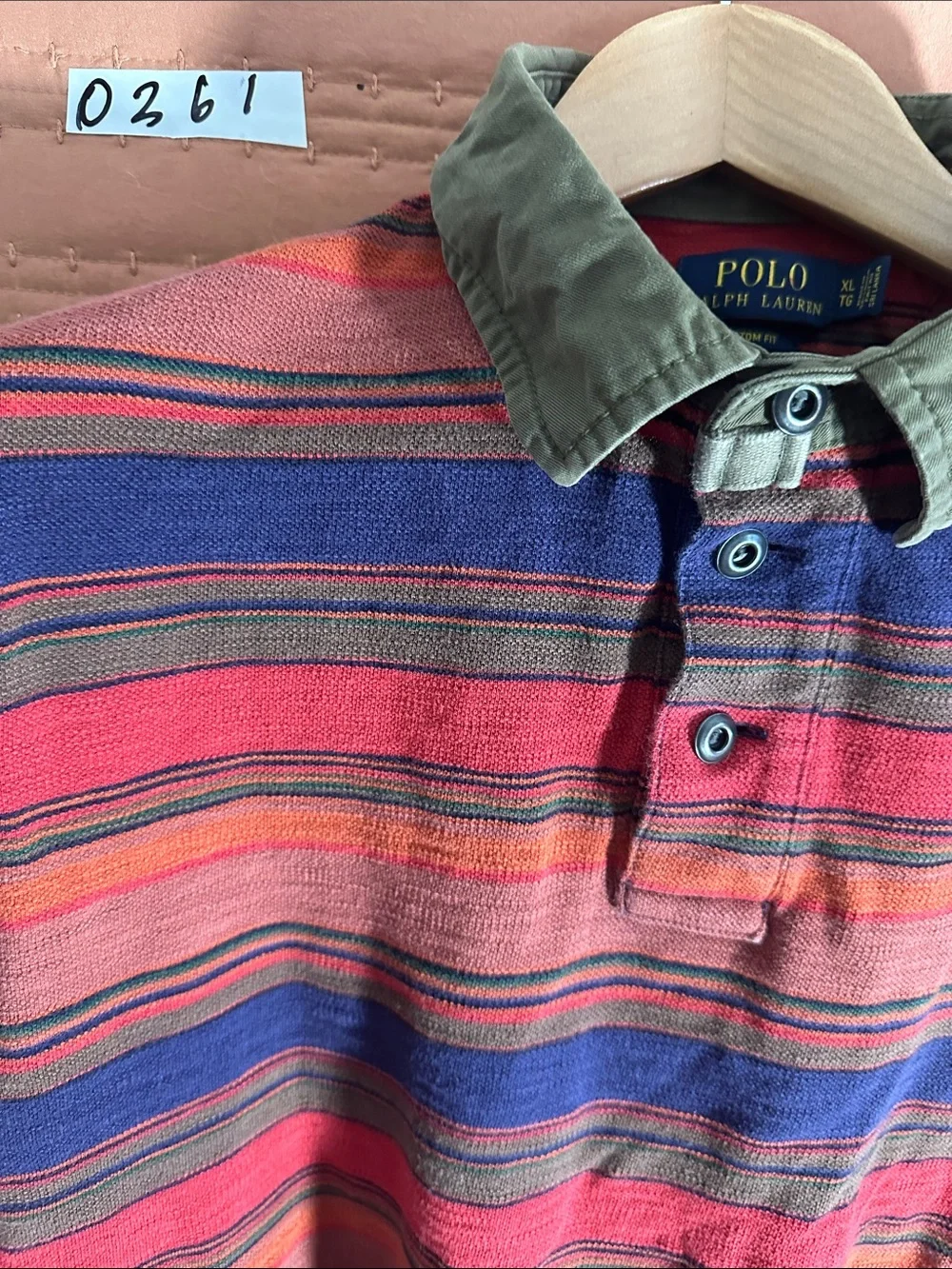 Polo by Ralph Lauren Pink, Blue & Green Striped Short-Sleeve Polo